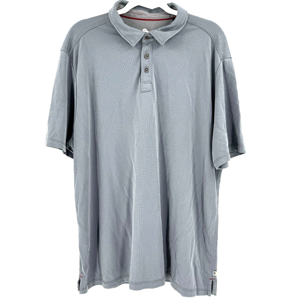 Tommy Bahama Polo Shirt Men's XL Gray Golf Preppy‎ Activewear Resortwear Beach